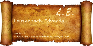 Lautenbach Edvarda névjegykártya